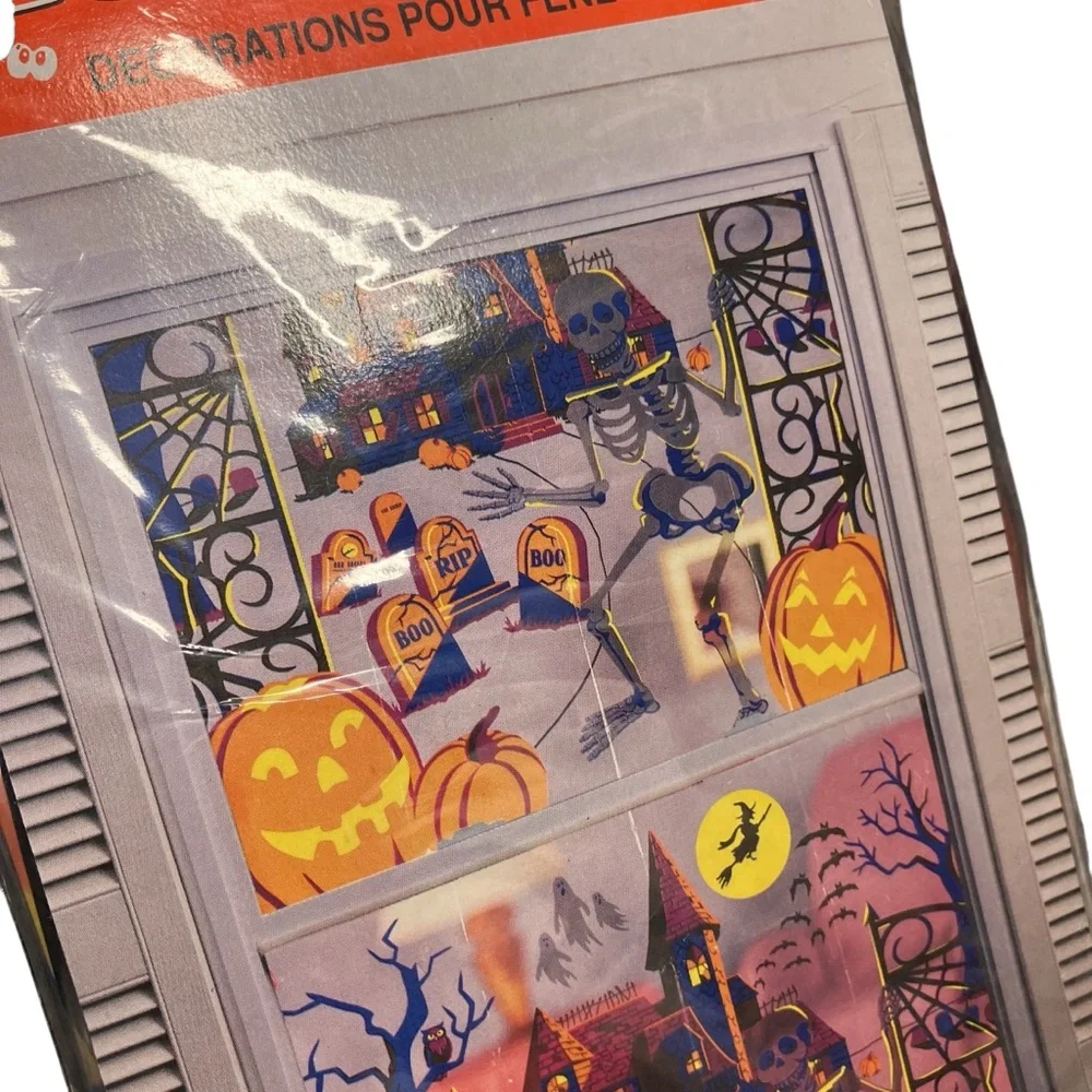 Vintage‎ 90s Y2K Amscan Haunted House Window Cover Halloween 33